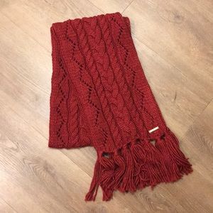 MICHAEL KORS | Red Knit Soft Scarf 84”